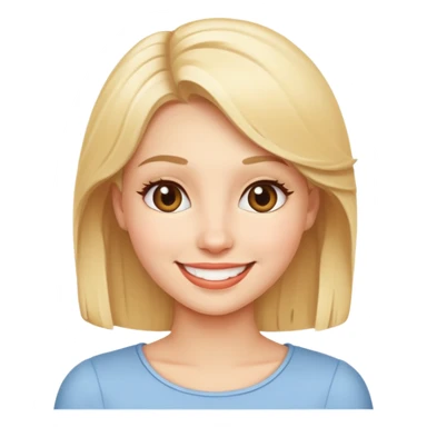 Sexy blonde cute smile sticker