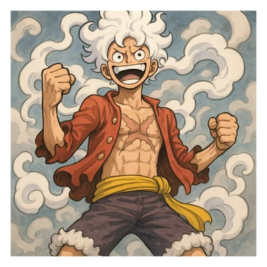 Gear 5 luffy sticker