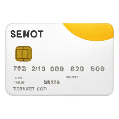 White debit card  sticker