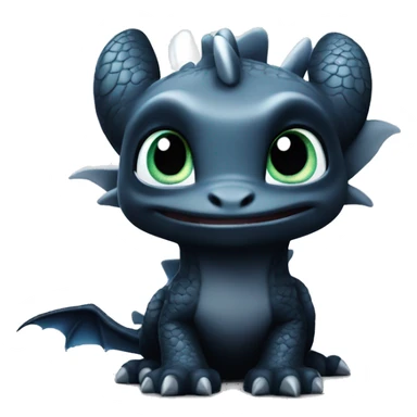 Toothless dragon light fury white with blue eyes  sticker