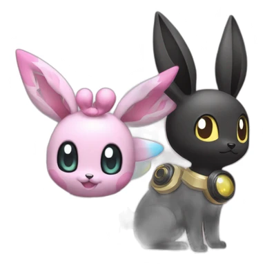 Umbreon and sylveon fuze sticker