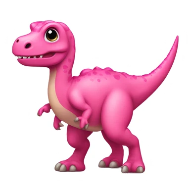 Pink dinosaur cute sticker