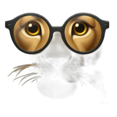 lion with glasses sticker