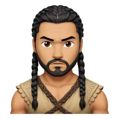 Khal Drogo  wihtout crown   from Games of throne character face only front face sticker