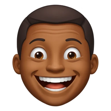 laughing black man sticker