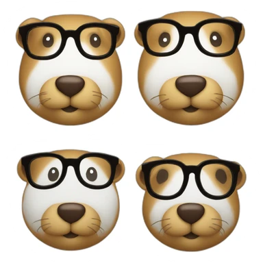 gopher emoji with glasses sticker
