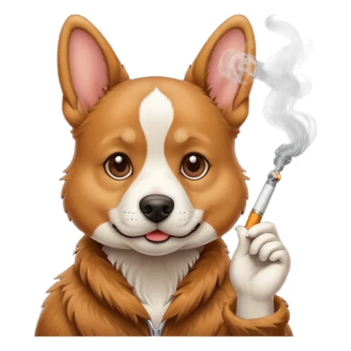 Dog smoking cig  sticker