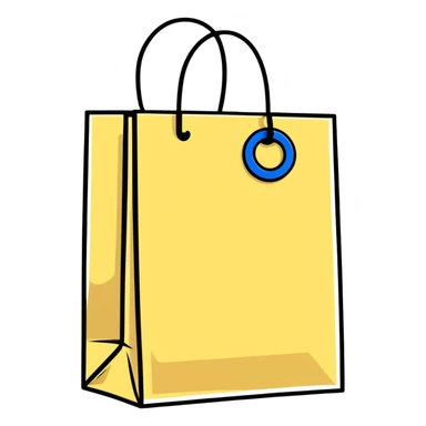 shopping bag with discount tag sticker