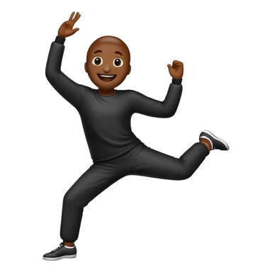 Black emoji praise dancing sticker