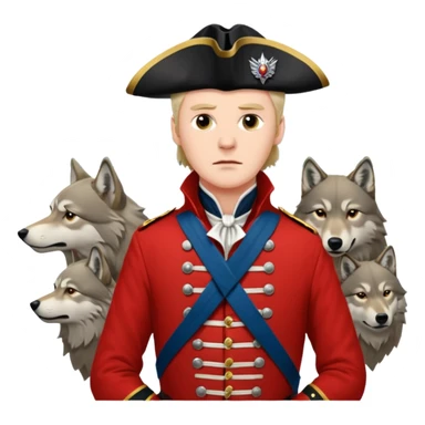 Loyalist Patrick Ferguson at the Revolutionary war Battle of Kings Mountain, with Wolves around him. sticker
