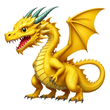 A yellow three head dragon sticker