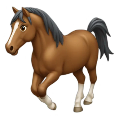 Cheval qui saute sticker