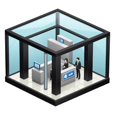 isometric bank sticker