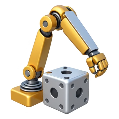 robot arm with cube sticker