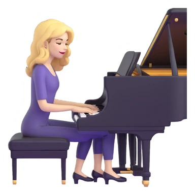 Michelle Monaghan with honey blonde hair playing piano sticker