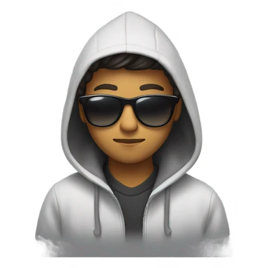 A hacker with a phone sticker