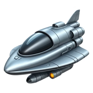 A spaceship in a distopian future. sticker