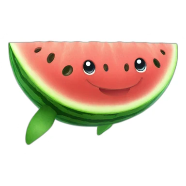 Watermelon whale sticker