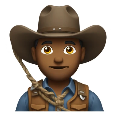 Cowboy with lasso sticker