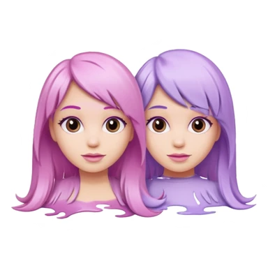 tubes of pastel pink and lilac hair dye, with a bit of dye coming out sticker