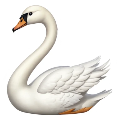 Right-facing swan emoji sticker