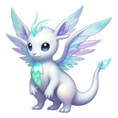  Iridescent white pale light fakemon-creature  sticker