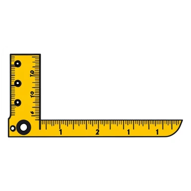 wooden ruler with inch markings sticker