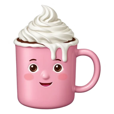 Cioccolata calda rosa aesthetic sticker