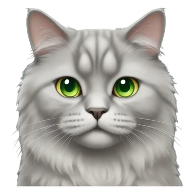 Persian grey cat with green eyes  sticker