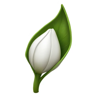 white flower bud sticker