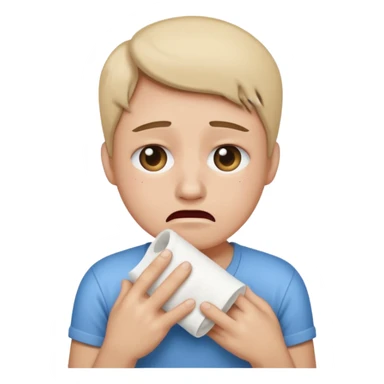 Me Crying holding toilet paper  sticker