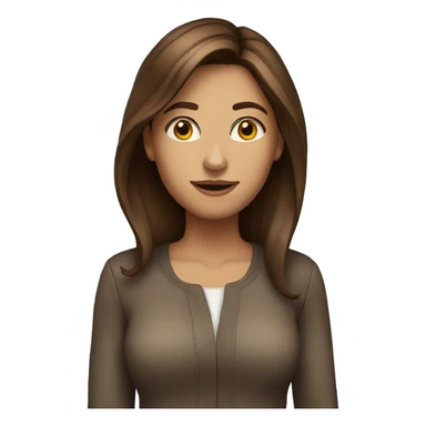 brown hair person wth a nice outfit sticker