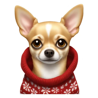 Chihuahua with Christmas sweater  sticker