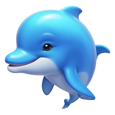 Cinematic Huggable Dolphin Portrait Emoji, Embracing a cuddly, rounded form with a soft, inviting silhouette and a gentle, warm smile, featuring smooth, glossy skin and large, endearing eyes that sparkle with affection, Simplified yet irresistibly adorable features, highly detailed, glowing with a tender, pastel aquatic glow, high shine, comforting and delightful, stylized with an air of plush marine lovability, soft glowing outline, capturing the essence of a super cute dolphin that seems as if it could be hugged into your heart! sticker