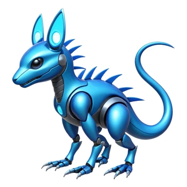 Modern Cyber Lombax-Fakémon-creature, full body sticker