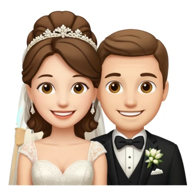 a man and a woman getting married sticker