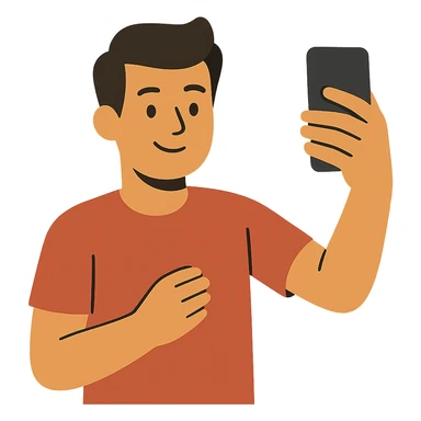 Flat design style selfie sticker