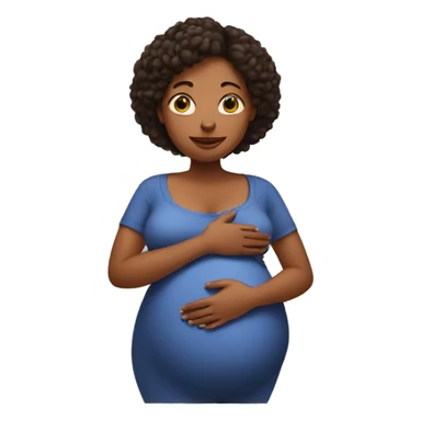 pregnant woman crossing her hands sticker