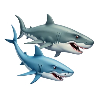 dinosaur and shark sticker