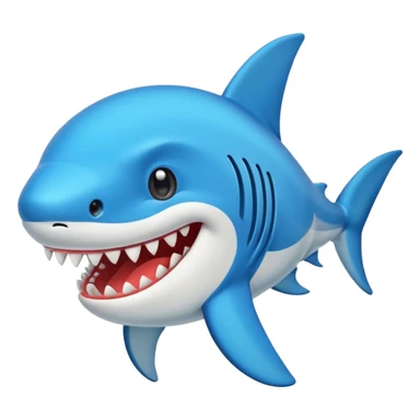 Tiburón con tenis puestos sticker