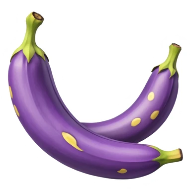 purple banana with yellow spots sticker