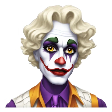 DCs joker with drag makeup on sticker