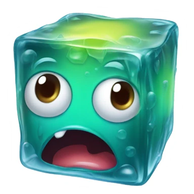 crying gelatinous cube sticker
