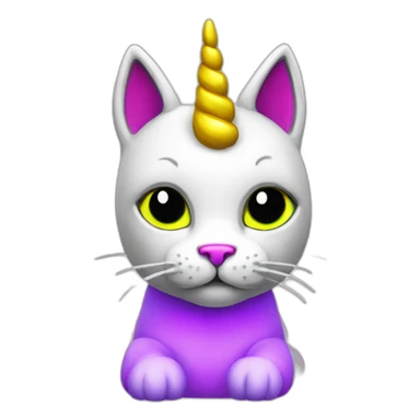 cat unicorn neon maincraft sticker