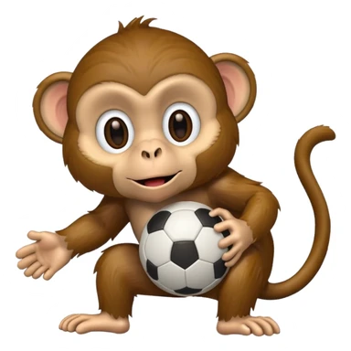 Monkey with football sticker
