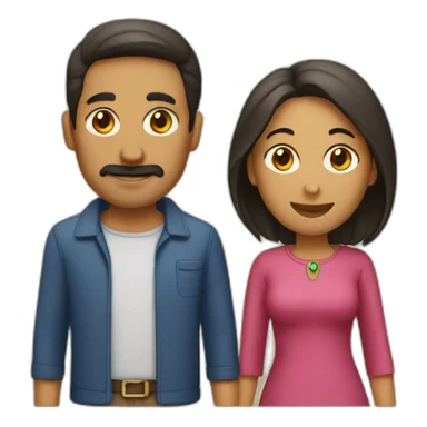 Pareja peleada sticker