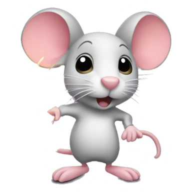 Mouse with new years FireWork in background  sticker