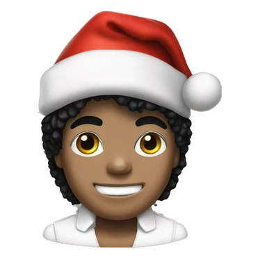 michael jackson with santa hat sticker