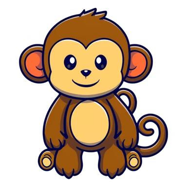 happy monkey sticker