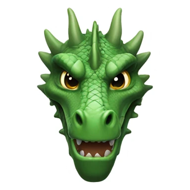green dragon head in game of thrones style sticker